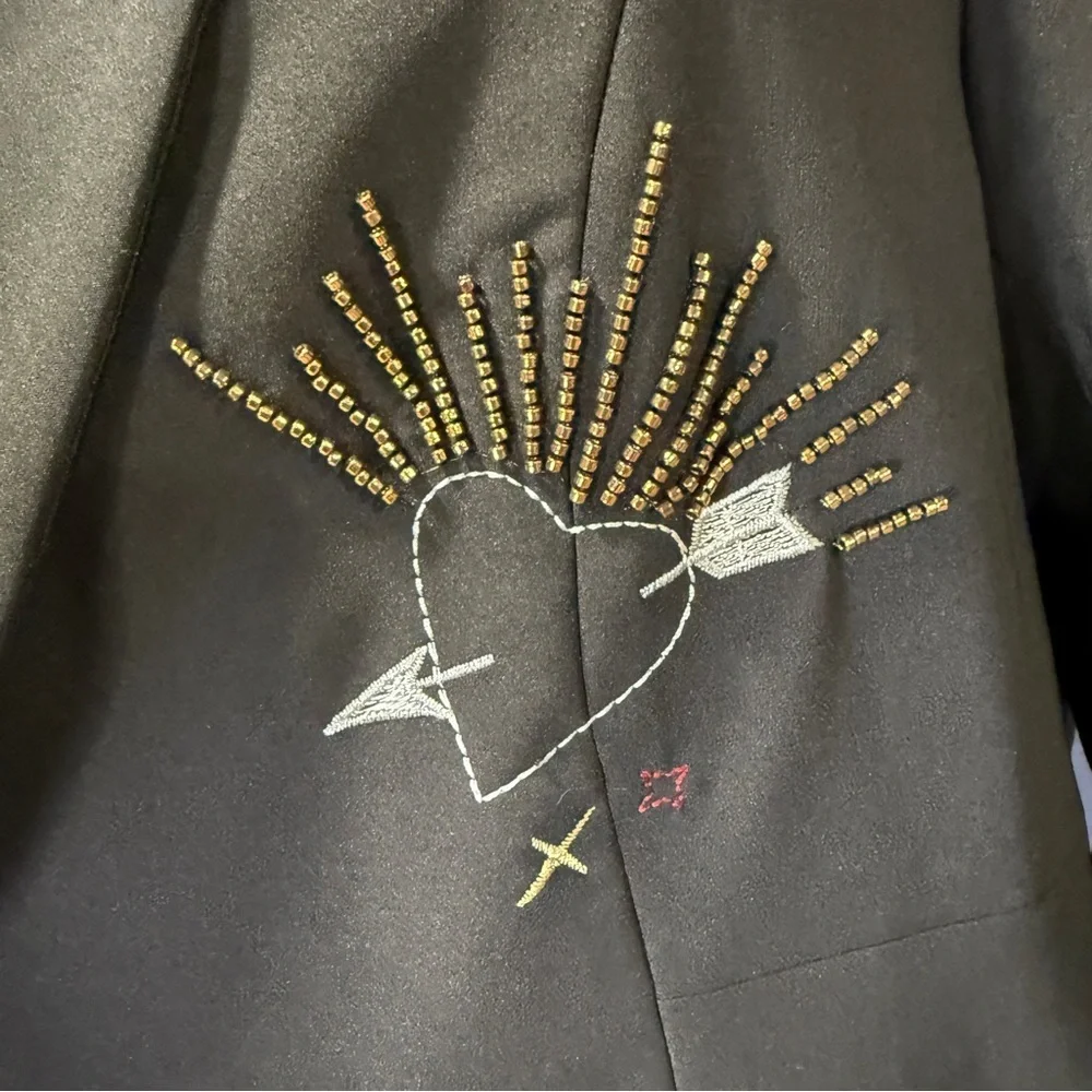 Studio Refined by Torrid Embellished Blazer, Hearts, Stars, & Skull, Size 1X - Picture 2 of 11